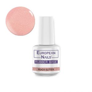 Rubber Base Peach Glitter 12ml